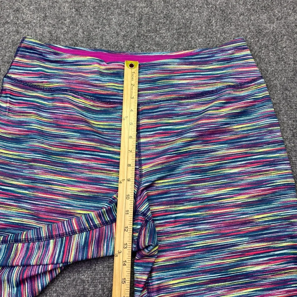 Lands End Womens Space Dye Cropped Leggings Multi Color Active Pants Sz‎ L 14-16